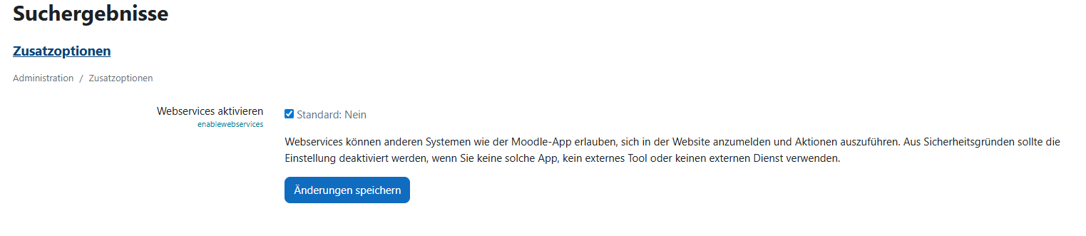 Webservice aktivieren